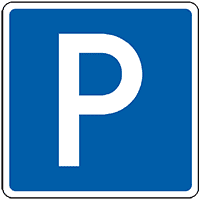 Parkplatzschild, ohne Zusatztext, Aluminium RA0, reflektierend, 600x600mm