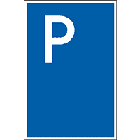 Parkplatzschild, Nr.315 ohne Zusatztext, Kunststoff, spitze Ecken, 250x400mm