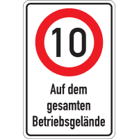 Kombischild 10km/h-Auf dem gesamten Betriebsgel., Aluminium RA0, reflek.,600x900mm