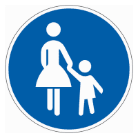 Verkehrszeichen Gehweg, Nr.239, Aluminium RA0, reflektierend, Ø 600mm