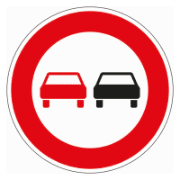 Verkehrszeichen Überholverbot, Nr.276, Aluminium RA1, reflektierend, Ø 600mm