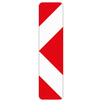 Verkehrszeichen Pfeilbake links, Nr.605-21, Alu RA0, reflektierend, 250x1000mm