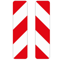 Verkehrszeichen Schraffenba.dop.10/20, Nr.605-40, Alu RA1, reflektierend,250x1000mm