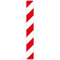 Verkehrszeichen Warnbake rechts, Nr.605-12, Alu RA0, reflektierend, 250x2000mm