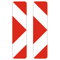 Verkehrszeichen Pfeilbake doppelseit., Nr.605-43, Alu RA0, reflektierend,250x1000mm