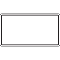 Verkehrszeichen blanko, weiß/schwarz, Aluminium RA1, reflektierend, 231x420mm