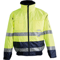 PLANAM Warnjacke Comfort, Kat.II, EN ISO 20471/3, gelb/marine, Polyester, Größe L