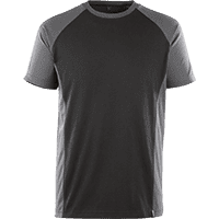 MASCOT® UNIQUE T-Shirt Potsdam, Kurzarm, schwarz/dunkelgrau, Baumwolle, Größe L