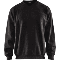 BLAKLÄDER Pullover 3340, Rundhals, schwarz, Baumwolle, Größe XL