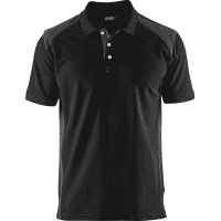 BLAKLÄDER Polo-Shirt 3324, schwarz/dunkelgrau, verstärkte Baumwolle, Größe XL