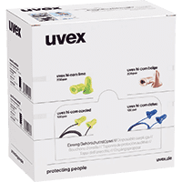uvex Gehörschutzstöpsel hi-com, m. Kordel, Kat.III, PU-Schaumstoff, lime,100 Paar/VE