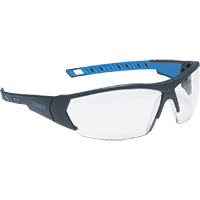 uvex Brille i-works 9194.171, Kat.II, anth/bl, PC-Scheibe, farblos, excellence,28g