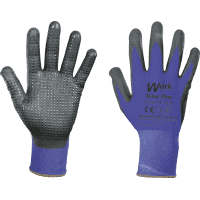 Work Schutzhandschuh Nitec Plus, Kat.II, NY-Trikot, Polymer-Schaum, Dots, Größe 10