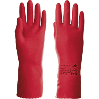 KCL Schutzhandschuh Camapren® 722, Kat.III, mit Stretchrand, rot, Größe 10