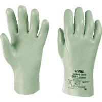 uvex Chemikalienschutz-Handschuh Rubiflex NB 27 S, Kategorie III, grün, Größe 9