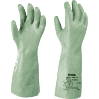 uvex Chemikalienschutz-Handschuh Rubiflex NB 40 S, Kategorie III, grün, Größe 10