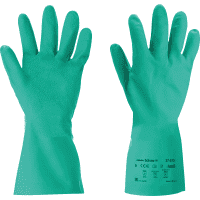 Ansell AlphaTec® Solvex® Handschuh 37-675, Kat.III, grün, Nitril,330mm, Größe 7