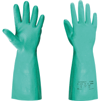 Ansell AlphaTec® Handschuh Solvex 37-695, Kat.III, grün, Nitril,380mm, Größe 7