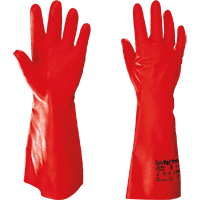 Ansell AlphaTec® Handschuh Solvex 37-900, Kat.III, rot, Nitril, 380mm, Größe 10