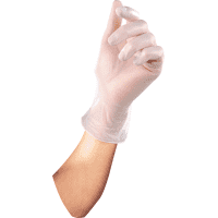 Work Einmalhandschuh SensaNyl®, Kat.I, transparent, puderfrei, Vinyl, Größe 9,100/VE