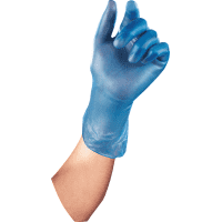 Work Einmalhandschuh SensaNyl® blue P, Kat.I, blau, gepudert, Vinyl, Größe 9,100/VE