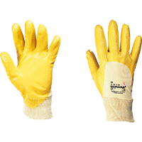 KCL Schutzhandschuh Sahara® 100, Kat. II, mit Strickbund, gelb, Nitril, Größe 10