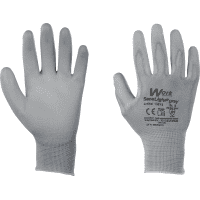 Work Schutzhandschuh SecuLight® grey, Kat.II, Nylon Trikot, PU beschichtet, Größe 7