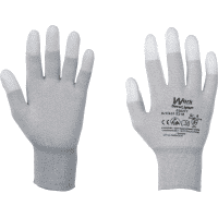 Work Schutzhandschuh SecuLight® ESD/FT, Kat.II, grau, Nylon-Carbon, PU, Größe 8