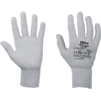 Work Schutzhandschuh SecuLight® ESD/DOT, Kat.II, Nylon-Carbon, Noppen, Größe 9