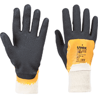 uvex Schutzhandschuh PROFI ERGO XG 20, Kat.II, orange/schwarz, 270mm, Größe 9