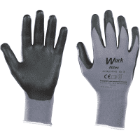Work Schutzhandschuh Nitec, Spandex-Trikot, Kat.II, grau/schwarz, Gr.9
