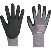 KCL Schutzhandschuh FlexMech® 663, Kategorie II, grau/schwarz, 250mm, Größe 9