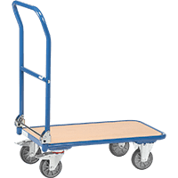 fetra Klappwagen, blau, pulverbeschichteter Stahl, Ladefläche 720x450mm, 15kg