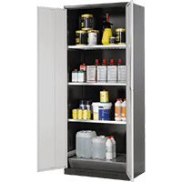 Chemikalienschrank CS-CLASSIC,2 Flügeltüren, dunkelgrau/hellgrau,810x520x1950mm