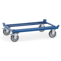 fetra® Paletten-Fahrgestell, TPE-Bereifung, blau, Stahl, 1255x855x329mm, 34kg