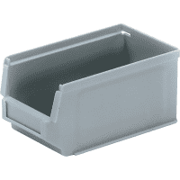 fetra® Sichtlagerkasten, grau, Kunststoff, 170/145x102x78mm