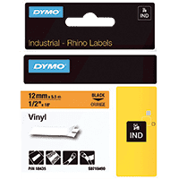 DYMO Vinylband, zur Markierung von Kabeln und Drähten, weiß, 12mm, 5,5m