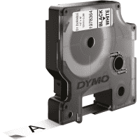 DYMO Schriftbandkassette, weiß, Druck schwarz, Vinyl, selbstklebend, 12mmx5,5m
