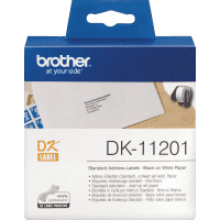 brother Adress-Etiketten DK-11201, weiß, Papier, selbstklebend,29x90mm,400/Rolle