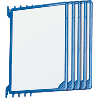 Klapprahmen einzeln mit PVC Zuschnitt, blau, Kunststoff, DIN A4, 5/VE