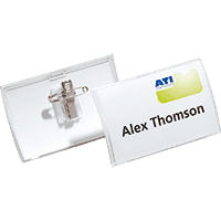 DURABLE Namensschild Click Fold mit Kombiklemme, Kunststoff, 75x40mm, 25/VE