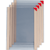 tarifold Sichthülle KANG, magnetische Schließung, transparent, rote Ecken, A4,5/VE