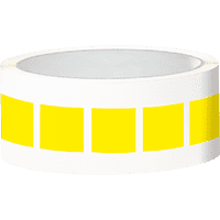 Etikett, eckig, beschriftbar, gelb, Folie, selbstklebend, 25x25mm, 100/Rolle