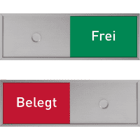 Anzeige Frei-Belegt, für Türschild Madrid, silber, Aluminium, 151x50,5mm