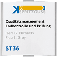 Türschild FRANKFURT, silber, Aluminium, 155x148mm