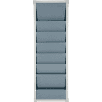 Planungstafel, 1-reihig, 6 Schienen, für DIN A4 Auftragstaschen, grau, 4,5kg