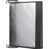 tarifold Wandelement PRO, mit 10 Tafeln A4, schwarz, Aluminium/PVC,430x355x170mm