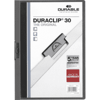 DURABLE Klemmmappe DURACLIP 30 A4, anthrazit/grau, DIN A4, 25/VE
