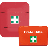 Vorteils-Set Erste-Hilfe Kasten DIN 13157, mit Aufbewahrungsschrank, rot