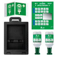 K.57 Vorteils-Set Wandbox Augenspülung iBox 2, Augenspülungen, Schild, Anleitung.
